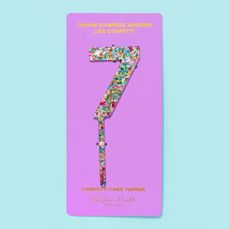 Cake Toppers - Numbers - Colorful Confetti