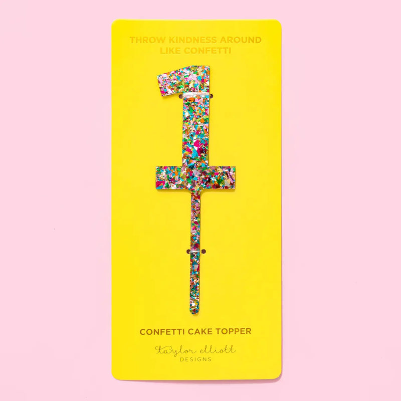 Cake Toppers - Numbers - Colorful Confetti
