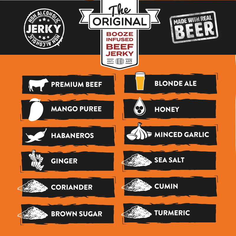 Mango Habanero Ale Beef Jerky - Boozy Jerky