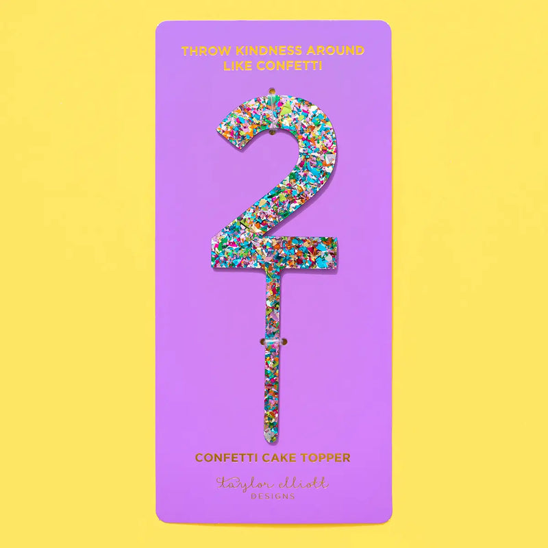 Cake Toppers - Numbers - Colorful Confetti