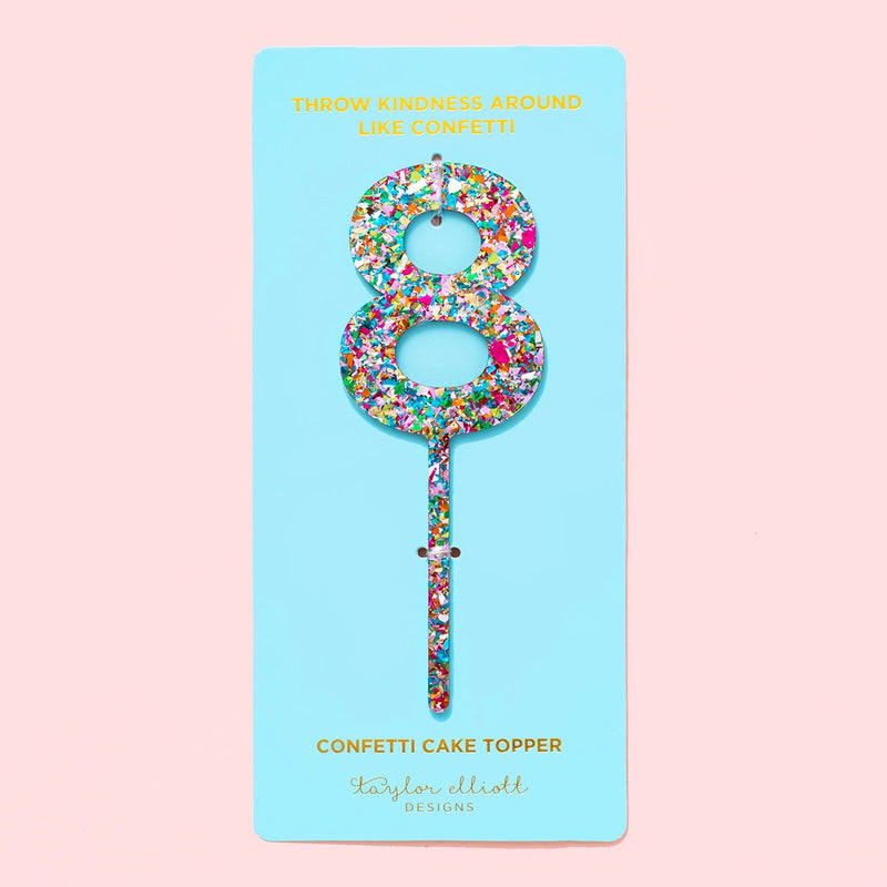 Cake Toppers - Numbers - Colorful Confetti