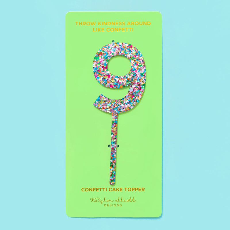 Cake Toppers - Numbers - Colorful Confetti
