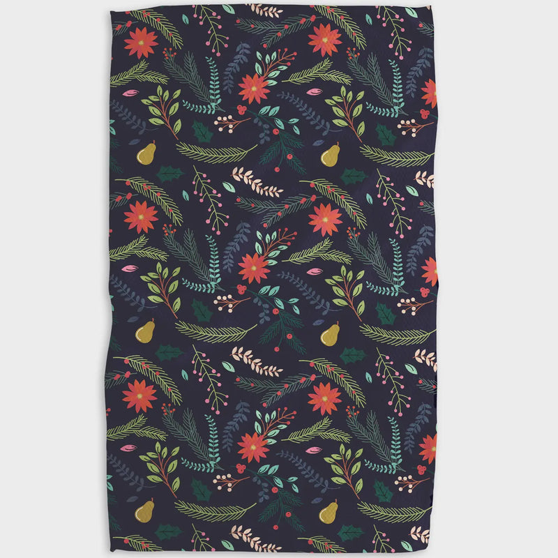 Branches Pear Blue Kitchen Tea Towel