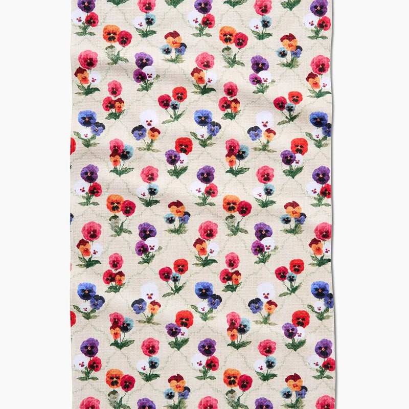 Bunch of Pansies Tea Towel