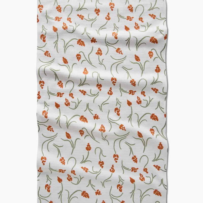 Crayon Floral Tea Towel