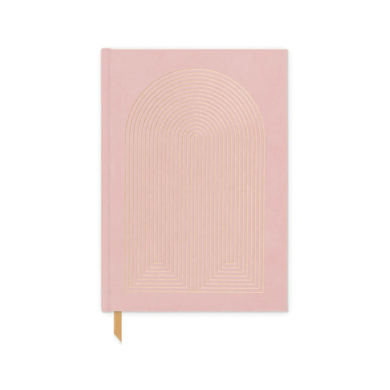 Dusty Pink Radiant Rainbow - Suede Journal