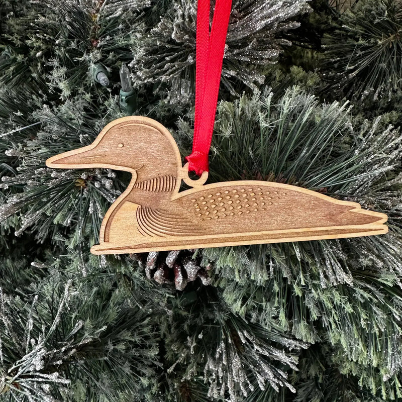 Northern Loon Wood Ornament