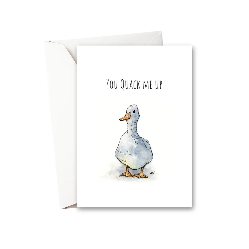 You Quack Me Up Watercolor Greeting Card