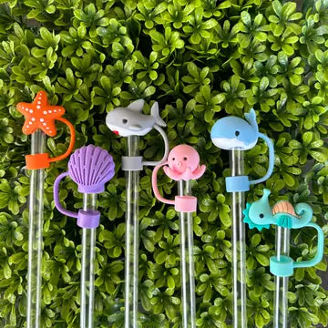 Sea Creatures Straw Toppers