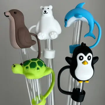 Sea Creatures Straw Toppers