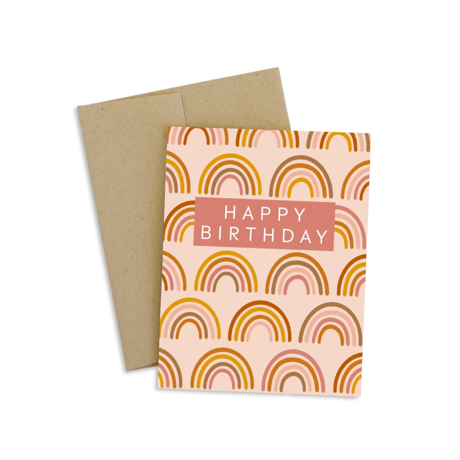 Rainbow "Happy Birthday" Greeting Card