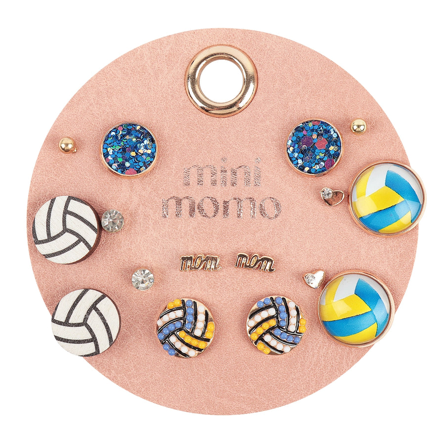 Volleyball Stud Earring Set