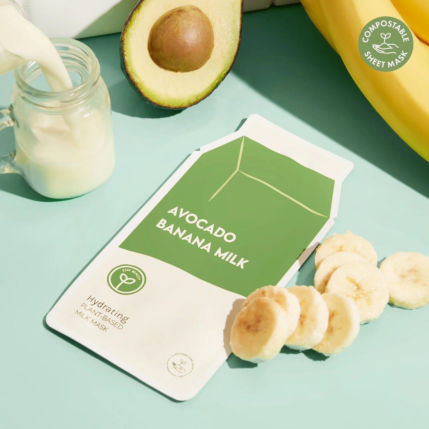 Avocado Banana Milk Plant-Based Milk Mask