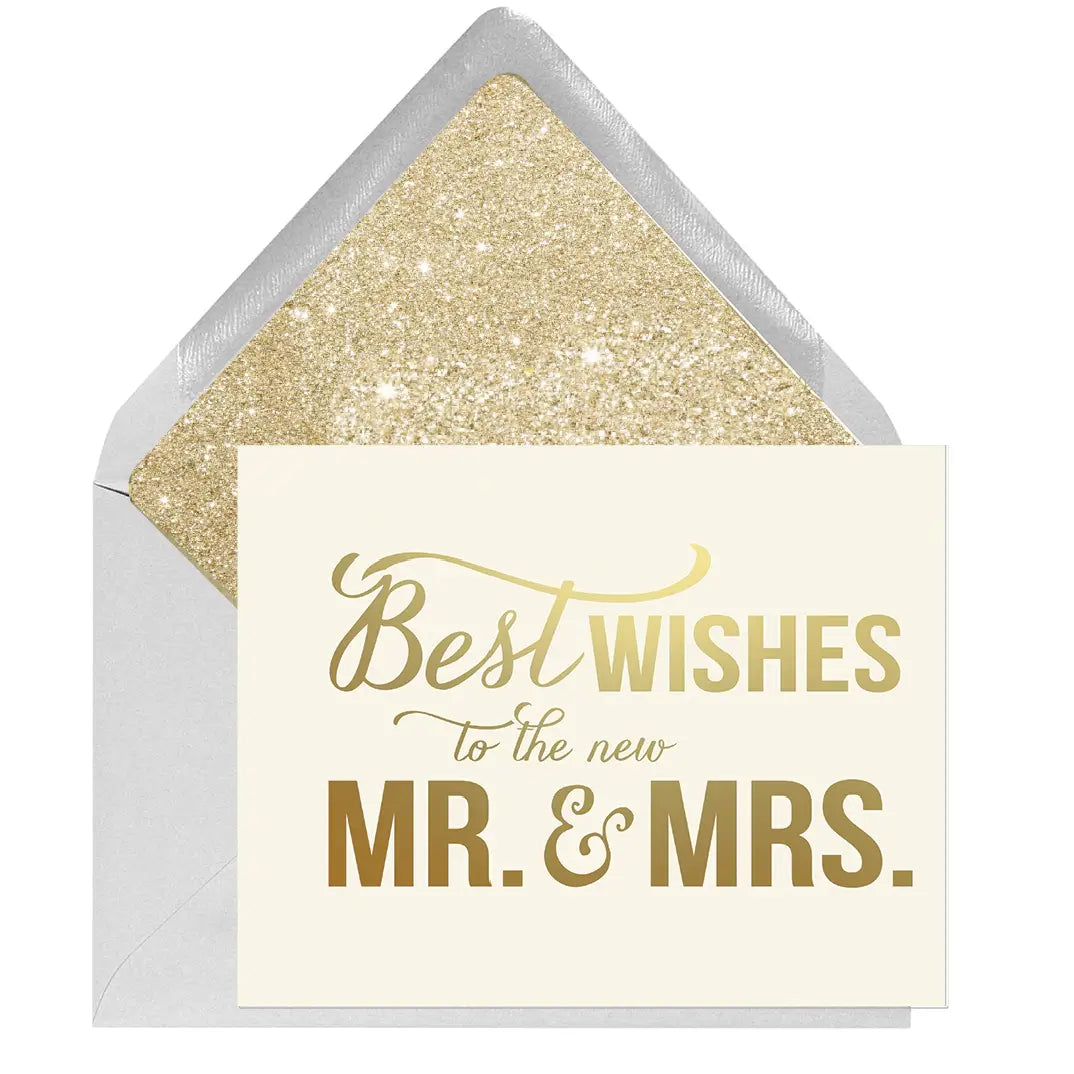 Best Wishes Mr. and Mrs. Wedding Greeting Card