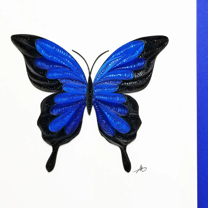 Blue Butterfly - Quilling