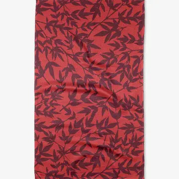 Burgundy Branches Tea Towel