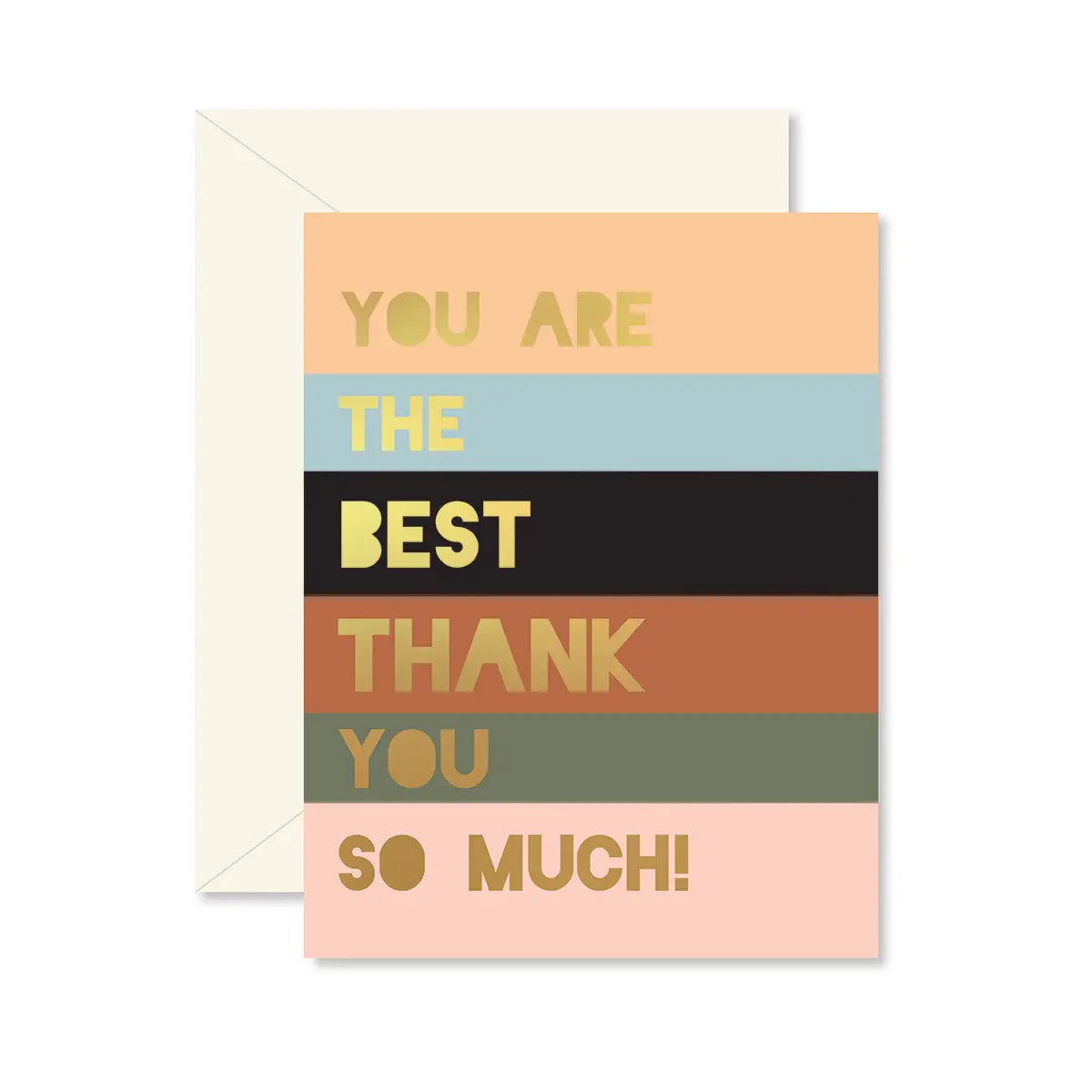 Colorblock Thank You Greeting Card