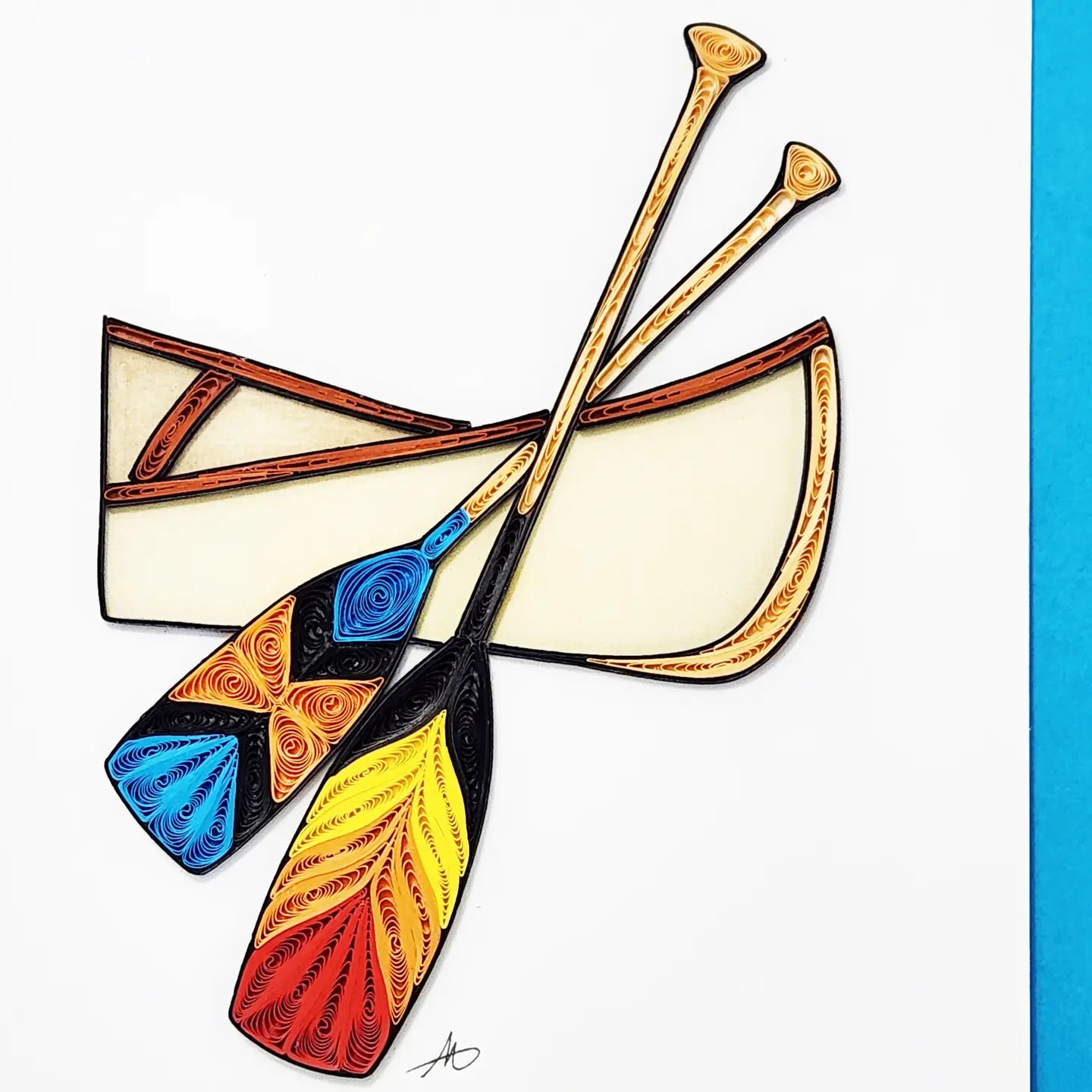 Canoe Paddle - Quilling