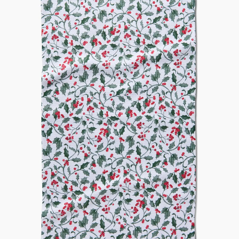 Christmas Holly Tea Towel