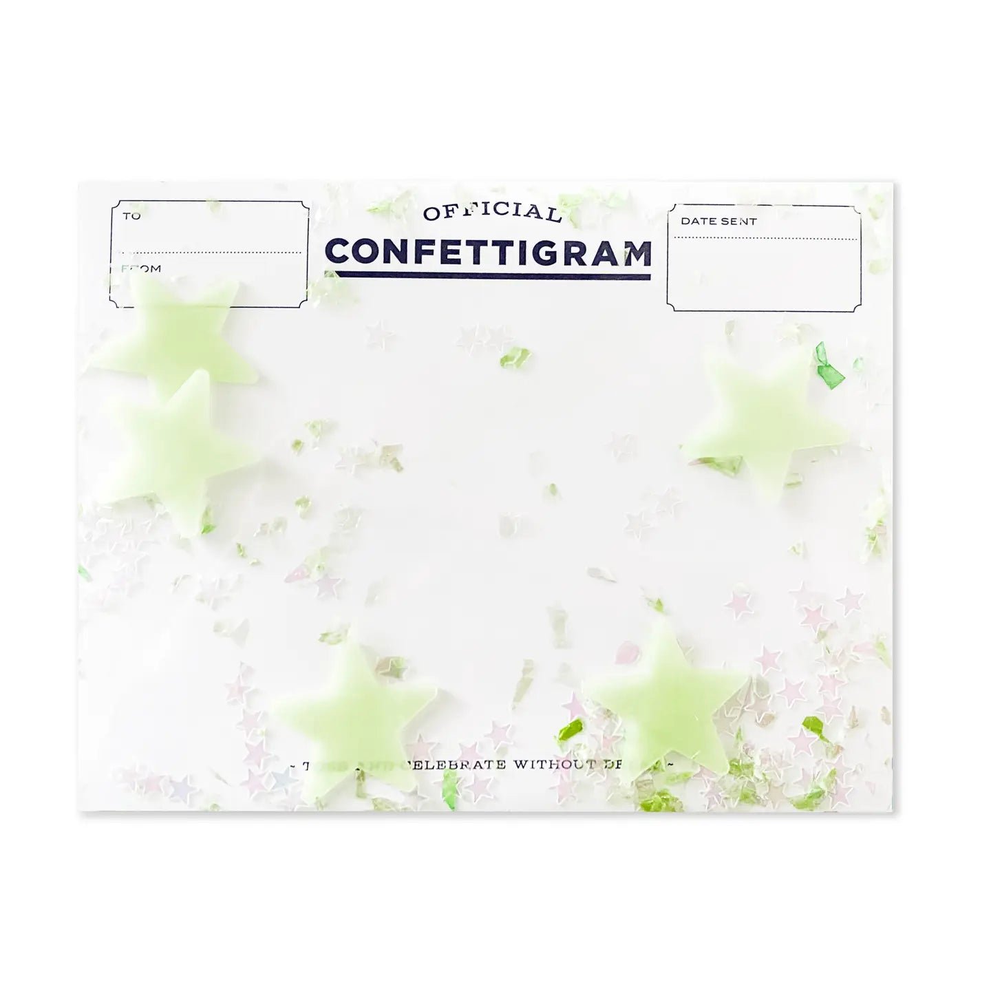 Confettigram Card - Glow Stars - Birthday