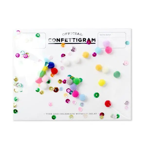 Confettigram Card - Pom Poms - Birthday