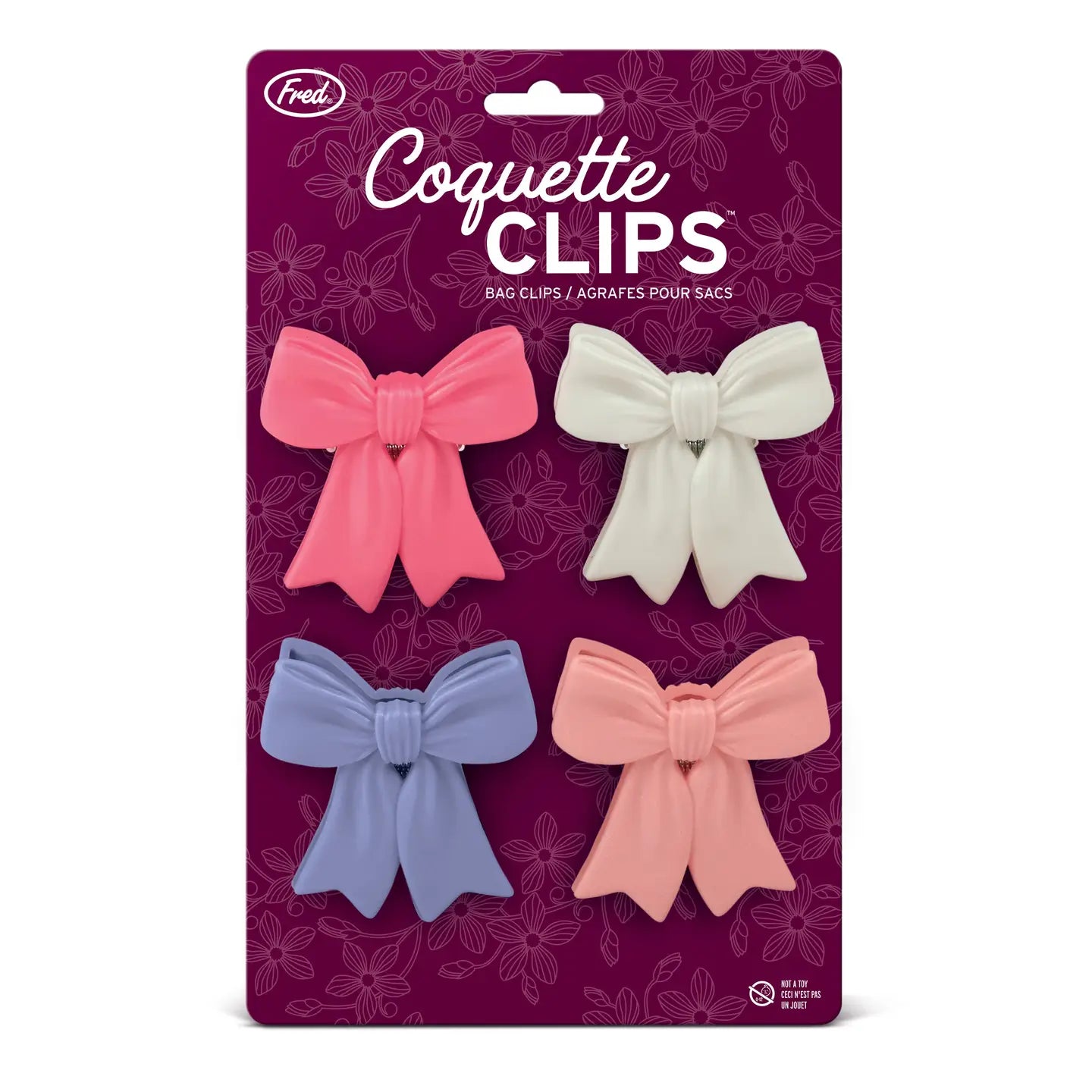 Coquette Clips - Bow Bag Clips - Set of 4