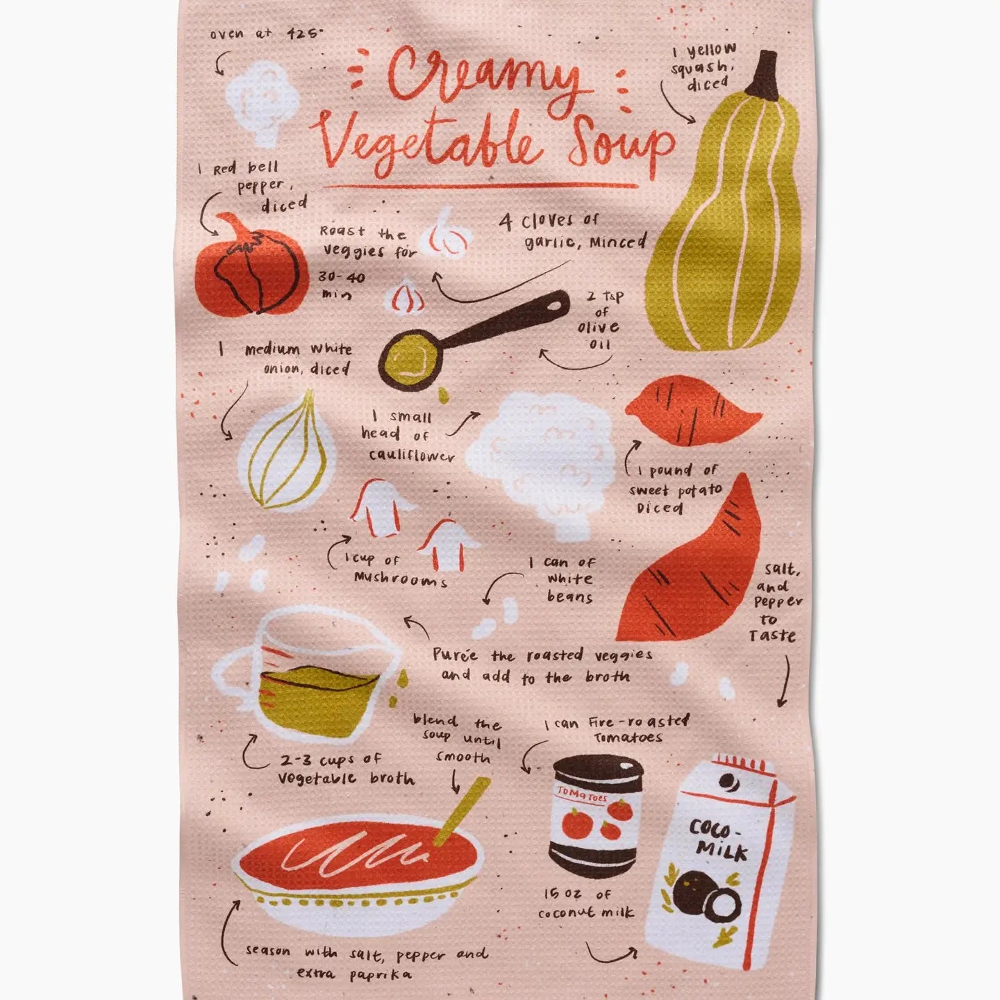 Creamy Veggie Soup Tea Towel