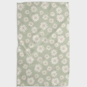 Daisy Days Neutral Tea Towel