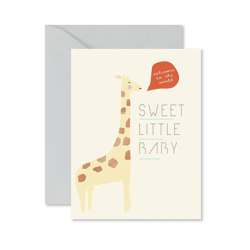 Giraffe Sweet Little Baby Greeting Card