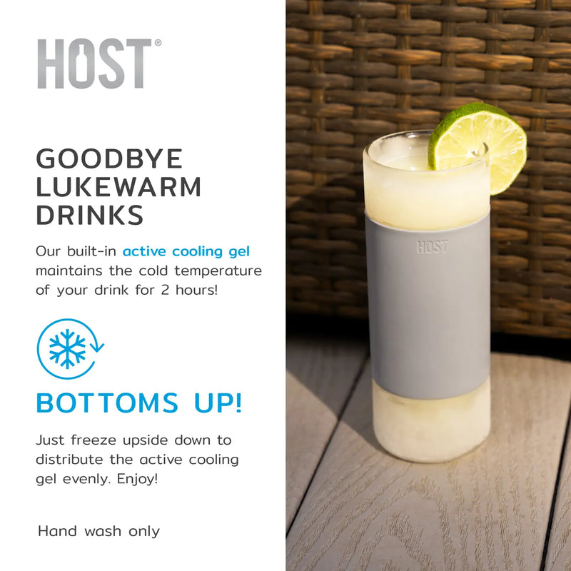 Glass Freeze™ Cooling Highball Glass - Gray