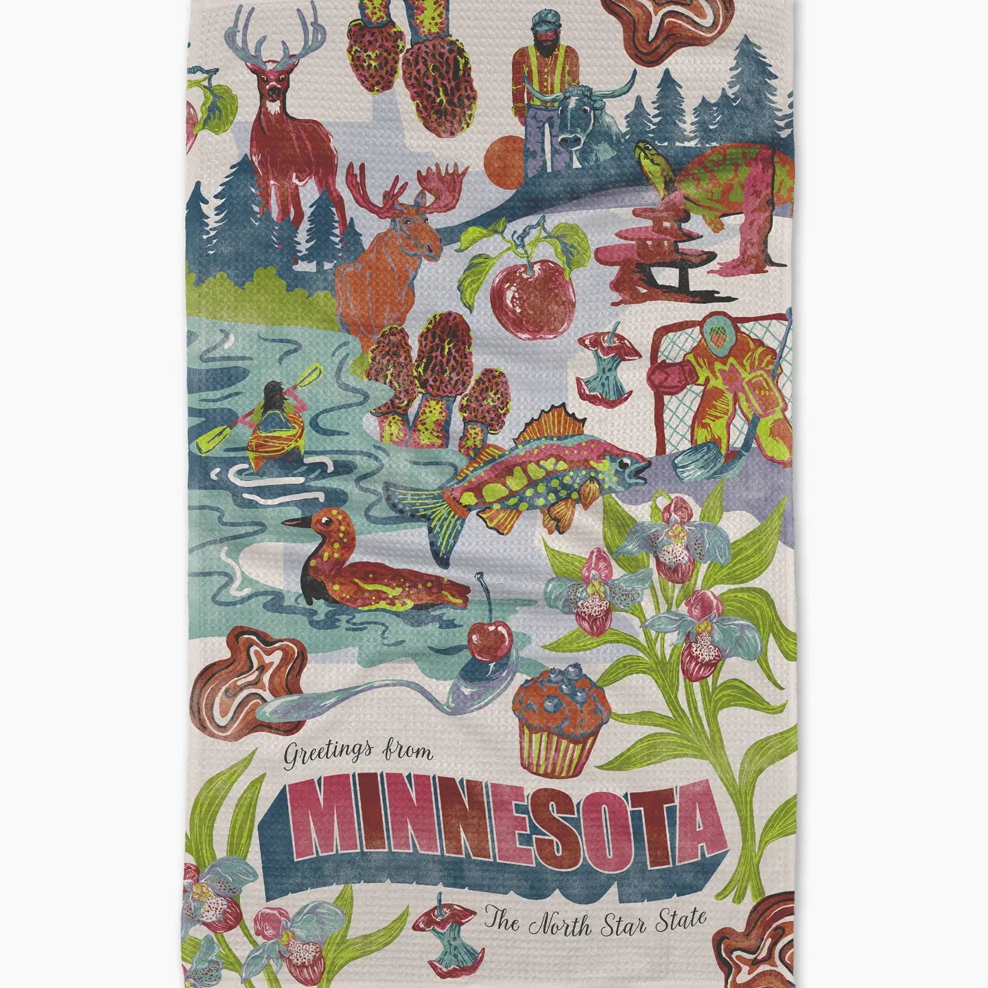 Greetings from Minnesota Tea Towel