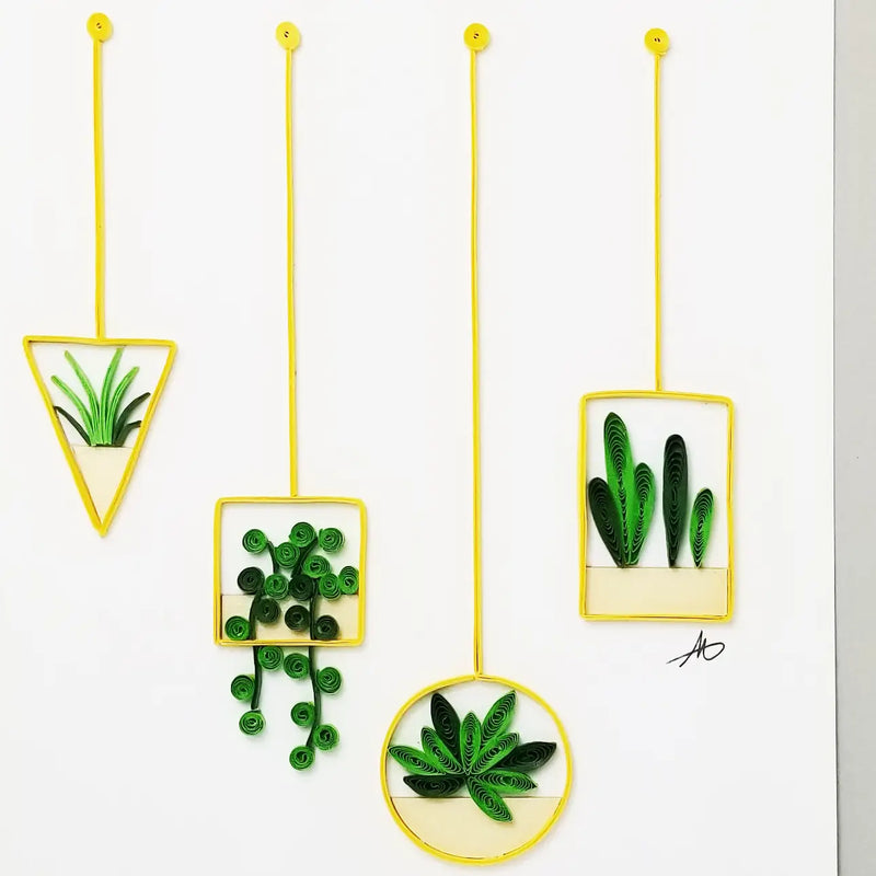 Hanging Succulents - Quilling