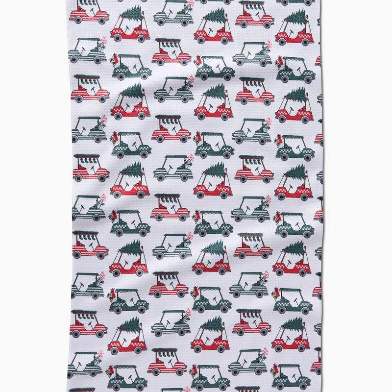 Holiday Golf Tea Towel