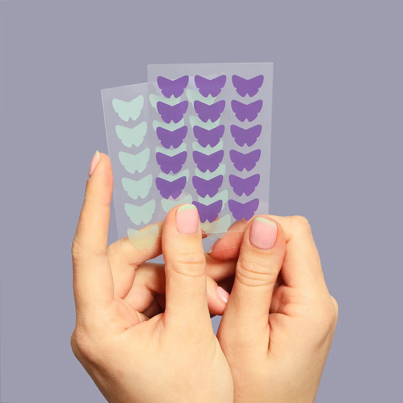 Hydrocolloid Mint & Purple Butterfly Pimple Patches