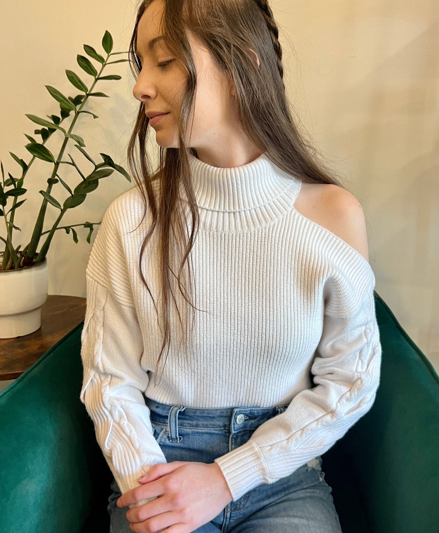 Elan - Shoulder Cutout Sweater