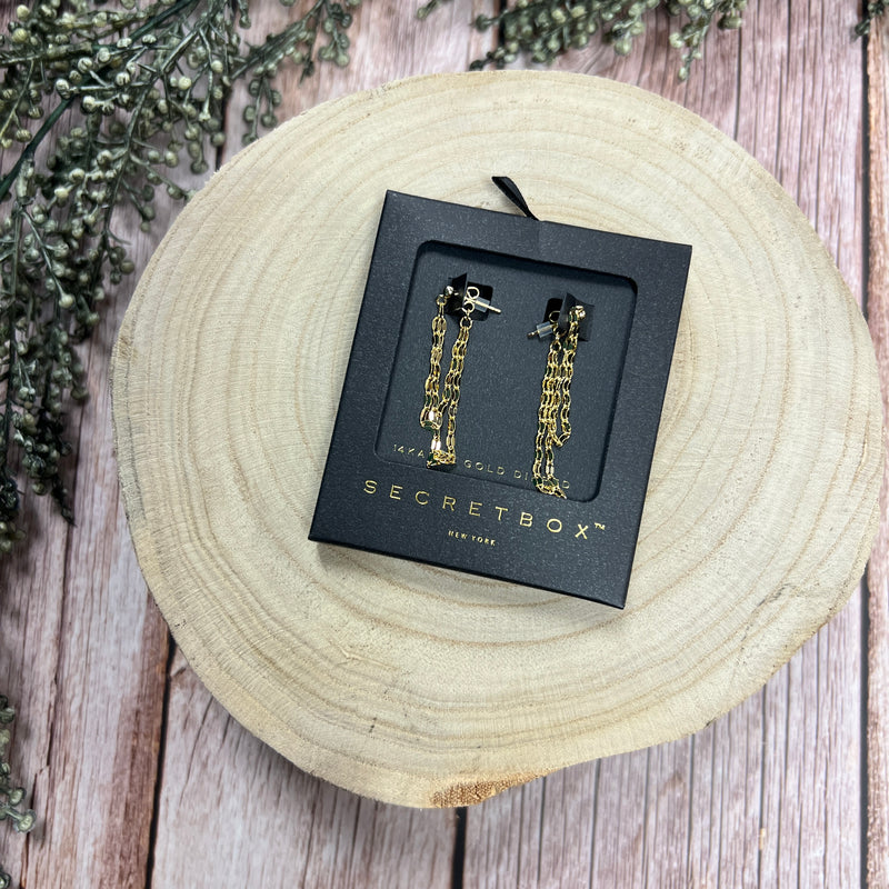 Secret Box Chain Earrings