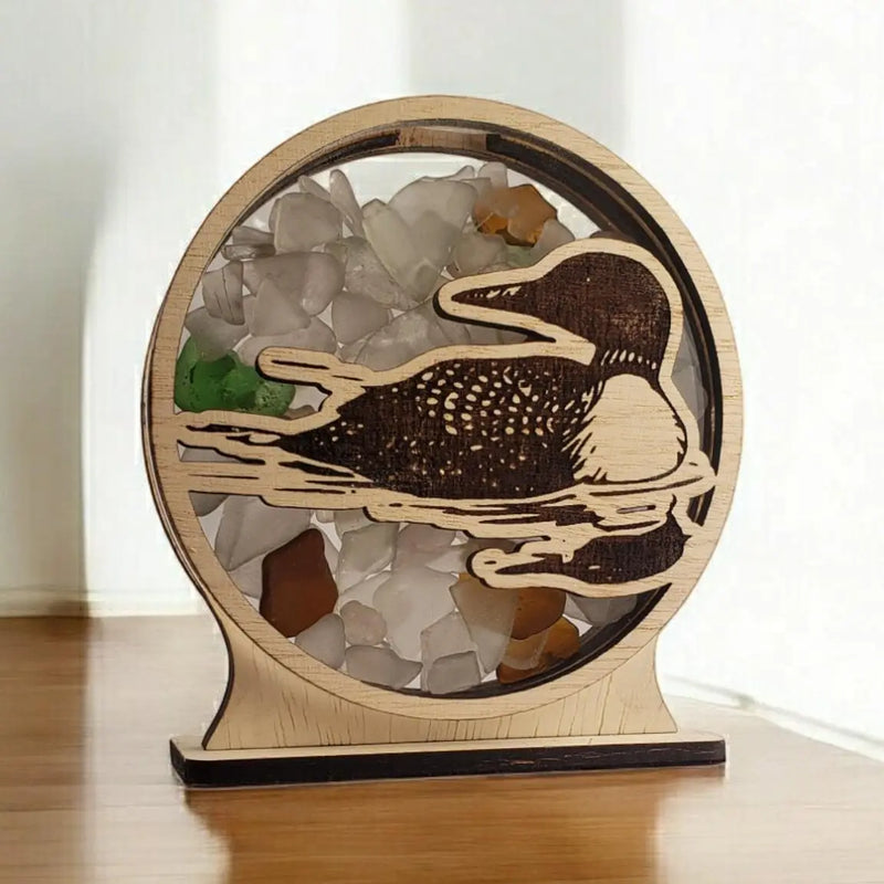 Loon Sea Glass Shadowbox Display