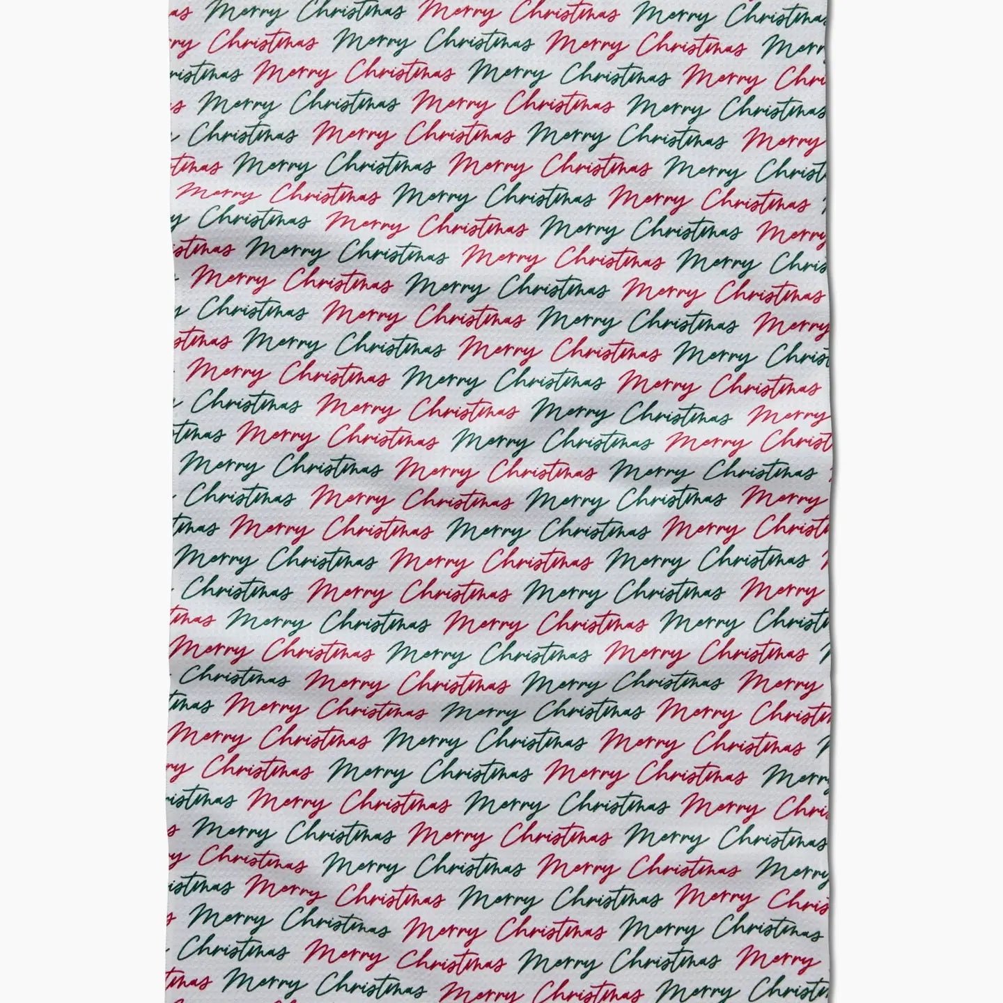 Merry Christmas Greetings Tea Towel