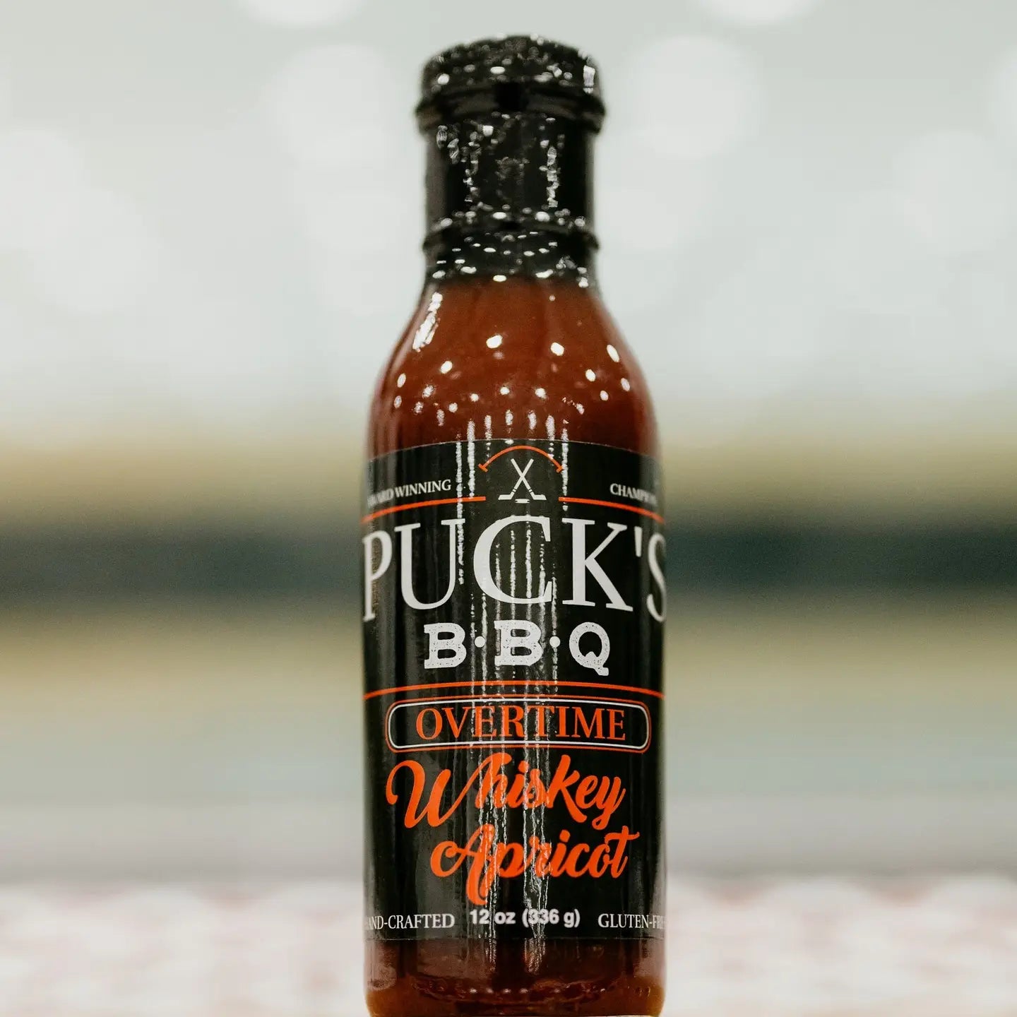 Puck's Bbq Overtime - Whiskey Apricot Bbq Sauce, 12 oz.