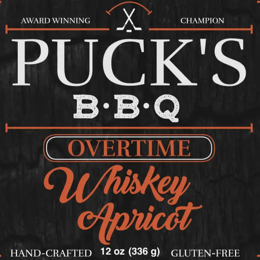 Puck's Bbq Overtime - Whiskey Apricot Bbq Sauce, 12 oz.