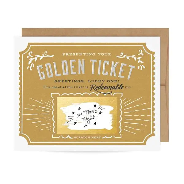 Scratch-Off Card - Golden Ticket - Birthday