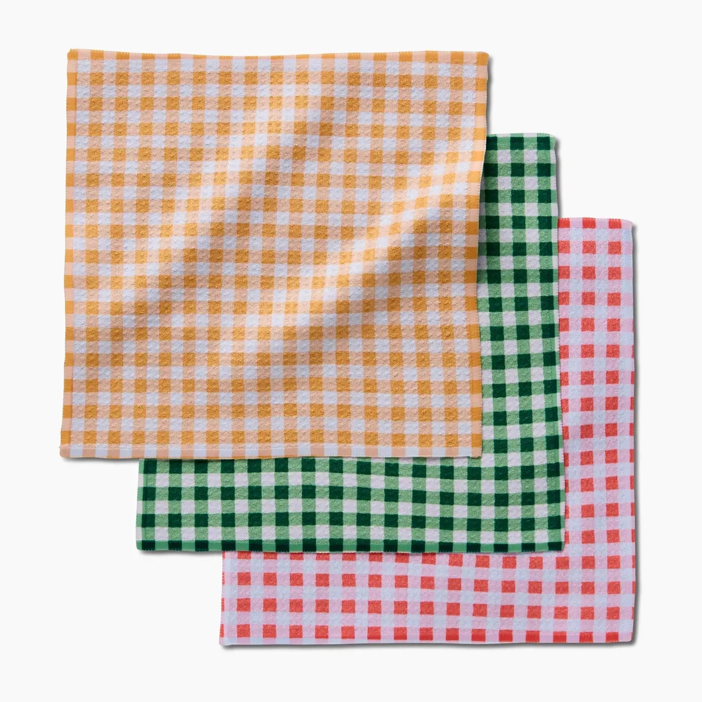 Spring Plaid Dishcloth Set