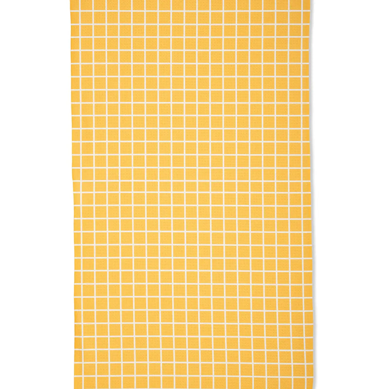 Summer Grid Orange Tea Towel