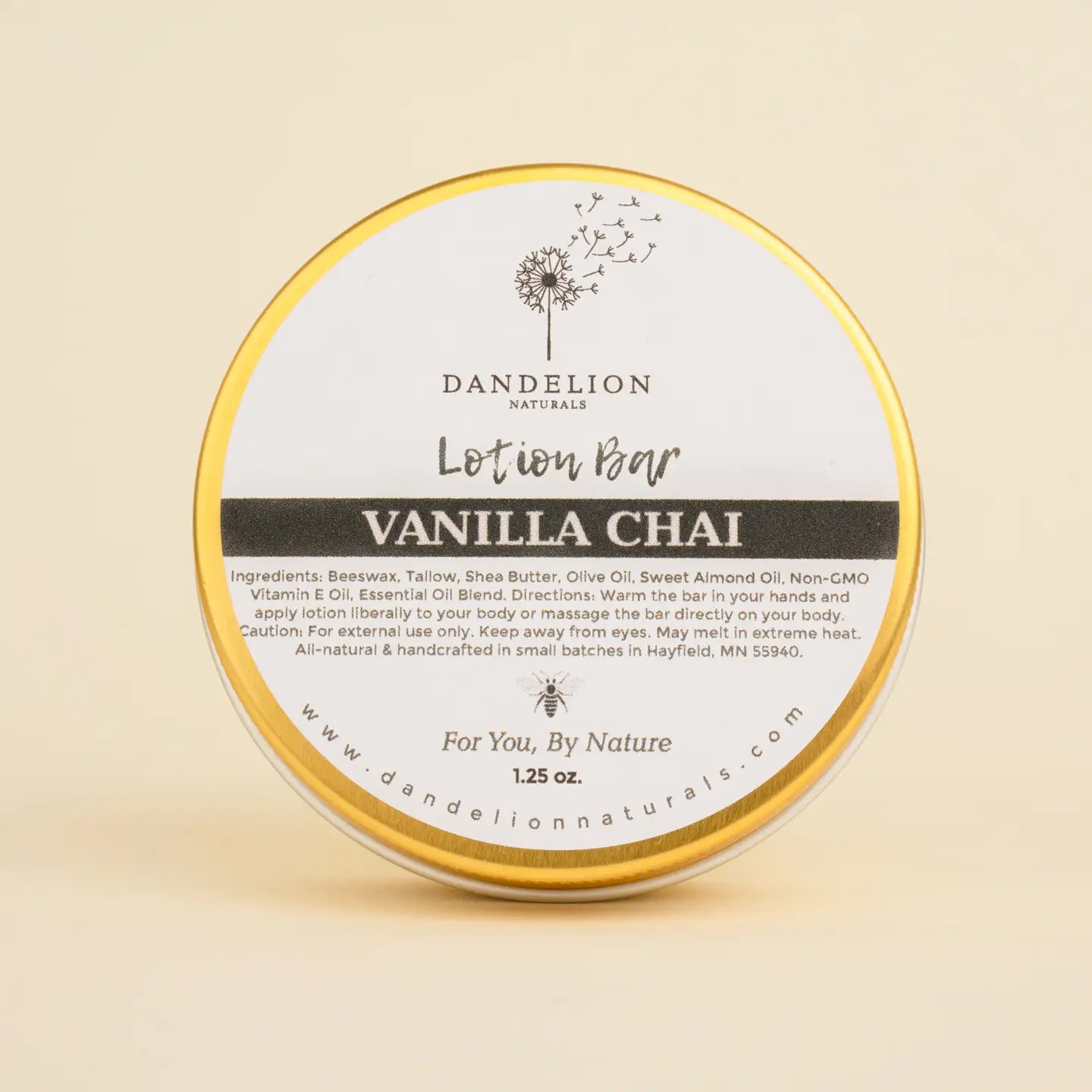 Vanilla Chai Tallow Lotion Bar | Solid Lotion Bar