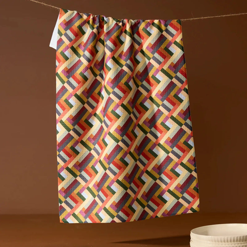 Vivid Cascade Tea Towel
