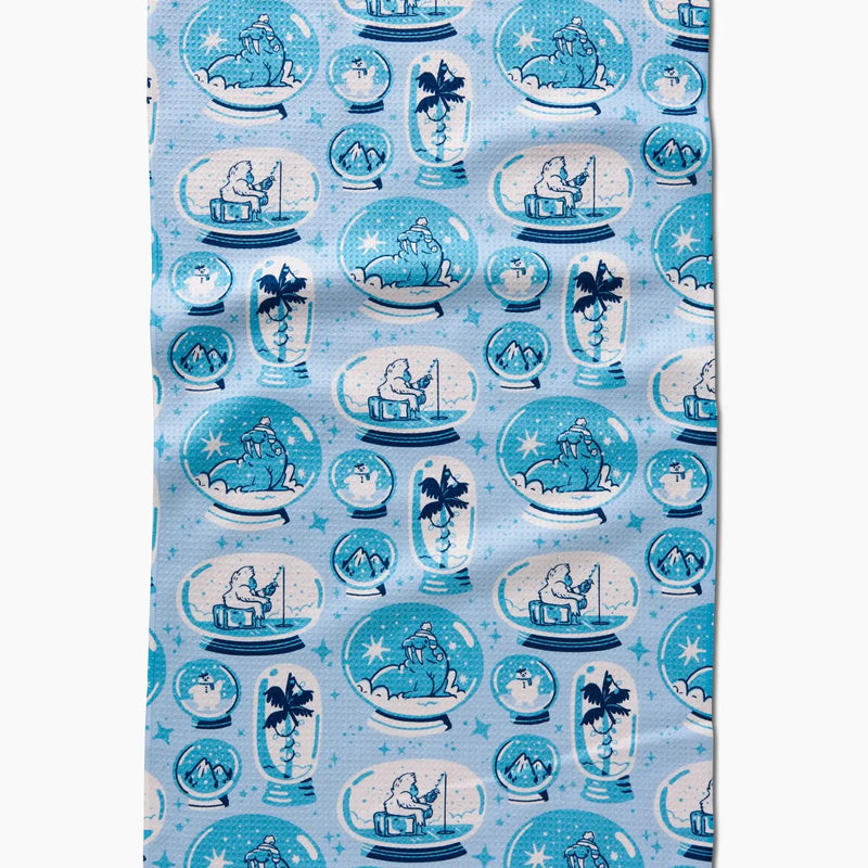 Winter Snow Globe Collection Tea Towel