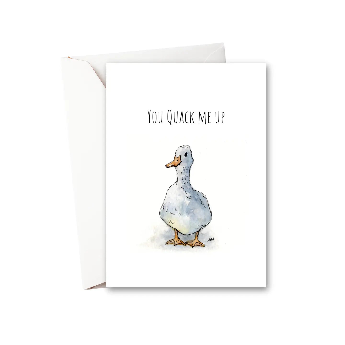 You Quack Me Up Watercolor Greeting Card