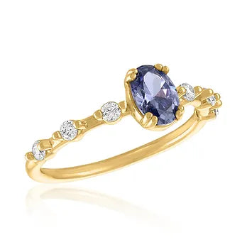 Lavender Oval Statement Ring