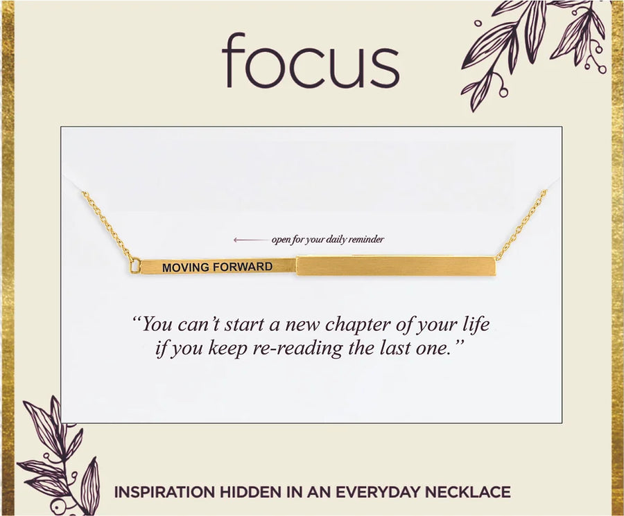 "Moving Forward" Gold Focus Necklace