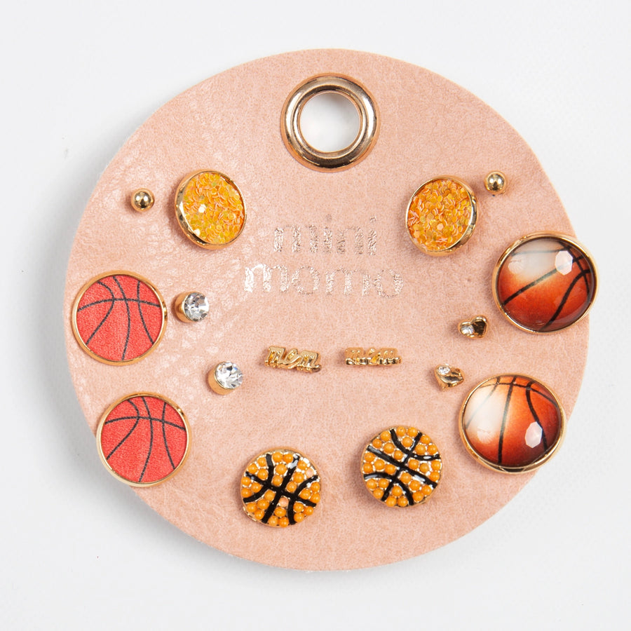 Basketball Earrings Stud Set